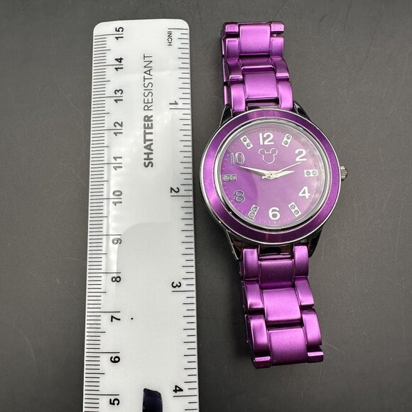 Disney Parks Mickey Mouse Icon Watch Purple Adult Size Water Resistant WORKS - Picture 8 of 9
